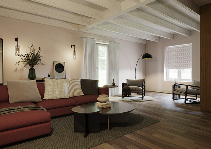 Wollerton, Emperor Red - Twist&Fit Roller Blind - Image 7
